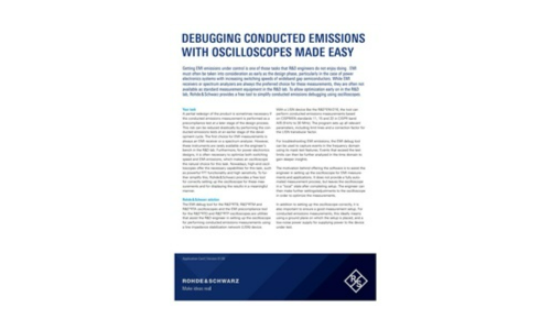Debugging führte Emissionen mit leicht gemachten Oszilloskopen durch