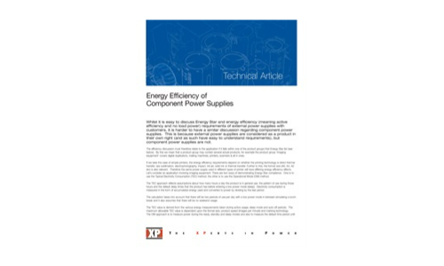 Energieeffizienz von Komponentennetzteilen