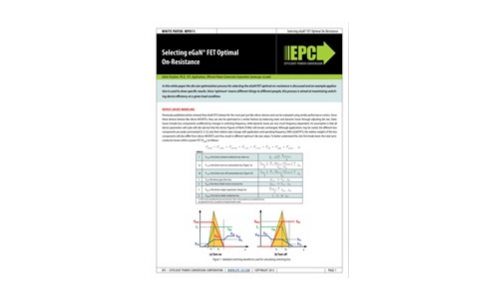 Auswählen von Egan® FET optimaler On-Resistenz